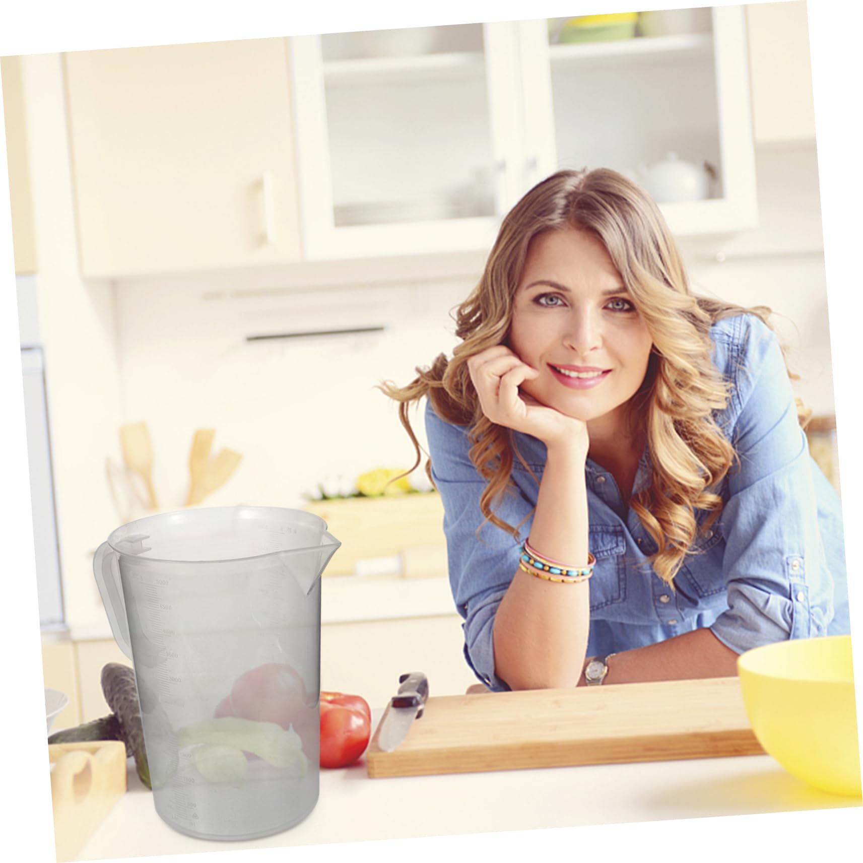 Vaso Medidor de Plástico de Resistente y Doble Cara para Cocina y Uso Doméstico Práctico y Fácil de Limpiar