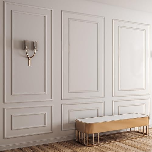 Miniatura 4 de Pangda Juego de 3 kits de molduras de pared adhesivas estilo capa interior y exterior, panel de zócalo prefabricado para decoración de molduras de