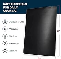 Vista 3 de Cooks Innovations Alfombrilla protectora antiadherente para horno, 2 forros antiadherentes resistentes para proteger los hornos de convección