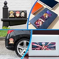 Vista 4 de Calcomanías de animé para automóvil, impermeables, calcomanías de parachoques de anime para automóvil, laptop, ventana, iPad, patineta, niños