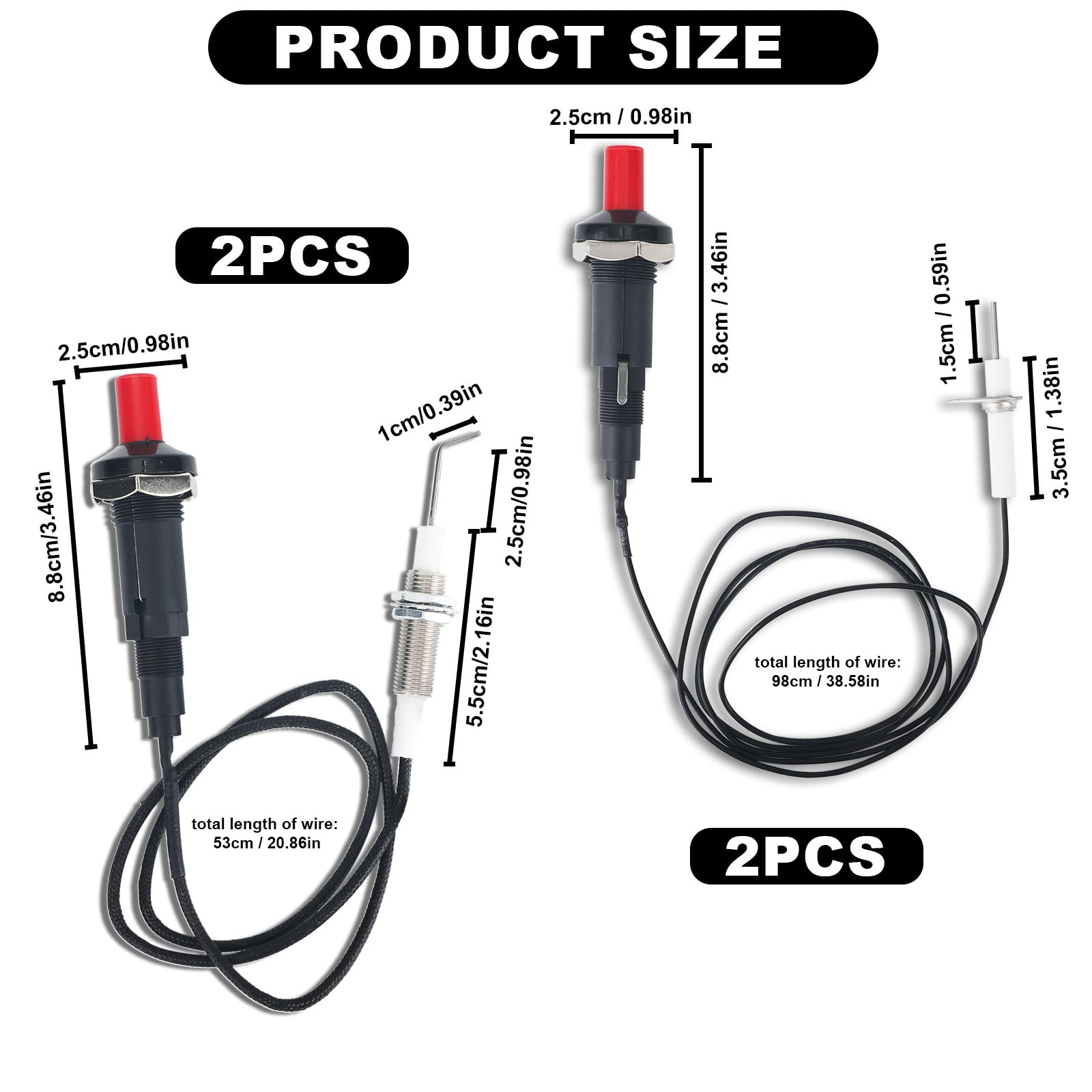 Amazon.com : BTFO 2 Pcs Propane Push Button Piezo Igniter Kit with