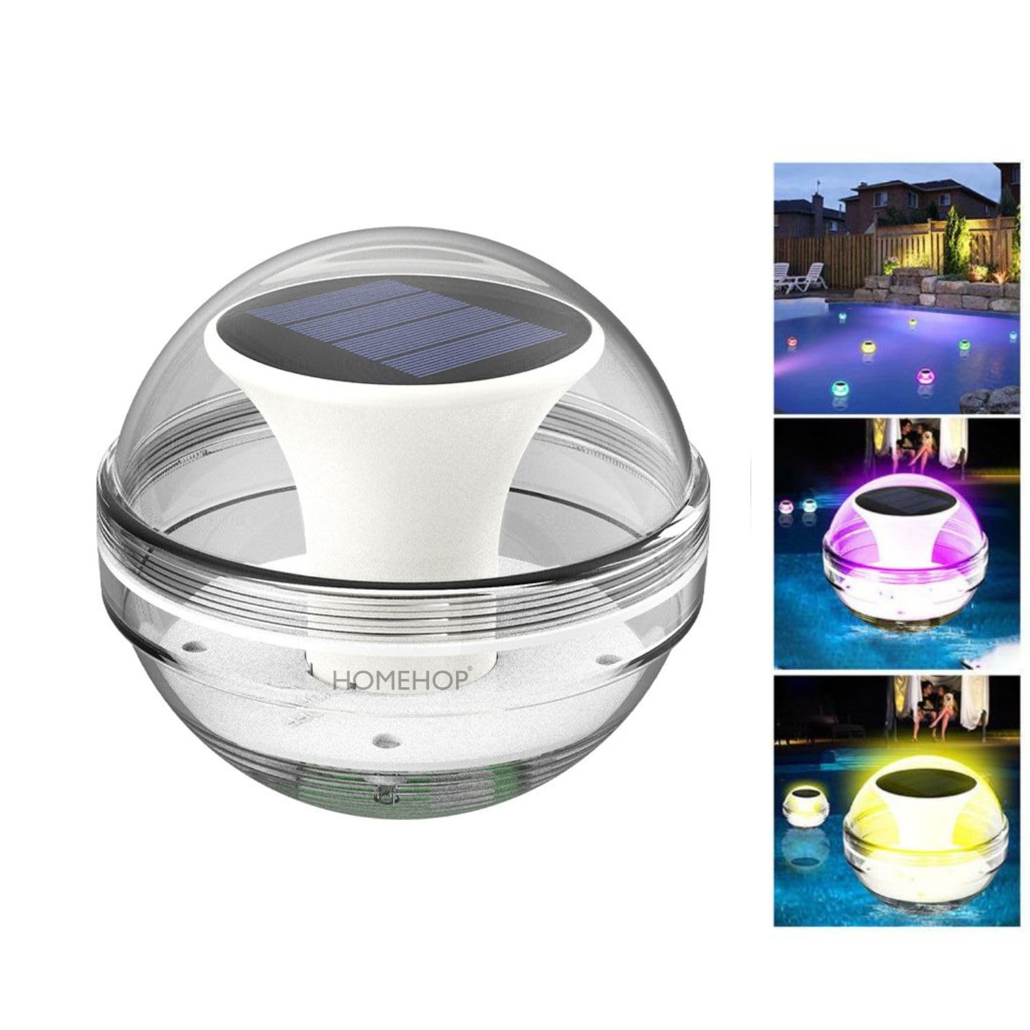 HOMEHOP Solar Light Outdoor Floating Pool LED Decorative Waterproof RGB Lamp for Home, Garden, Outdoor, Fish Pond, Swimming Pool Automatic (Multicolor,ABS)
