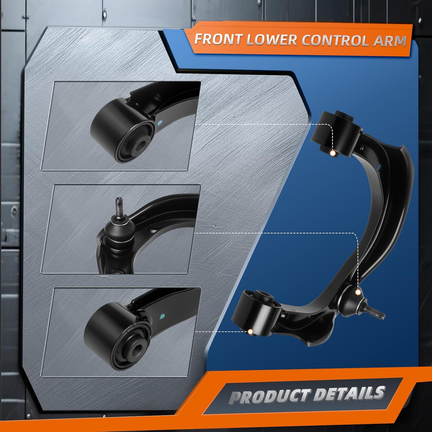 KEYOOG 2Pc Set K621229 K621230 Front Upper Control Arm and Ball Joint Assembly Fit For 2006-2011 H-yundai Azera [2006-2010 Sonata ] 2007-2009 K-ia Amanti Passenger Driver Side Suspension