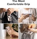 Ringke Dual Magnetic Silicone Ring for MagSafe Phone Grip - Black | [Double Sided Magnet] Soft Slim Lightweight Flexible Finger Phone Holder for iPhone, Samsung Galaxy, Pixel Magnetic Case