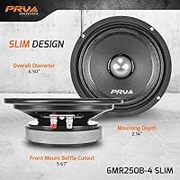 Vista 3 de PRV AUDIO Altavoz bala de rango medio poco profundo de 6.5 pulgadas 6MR250B-4 delgado, 250 vatios 4 ohmios altavoz delgado de audio para automóvil
