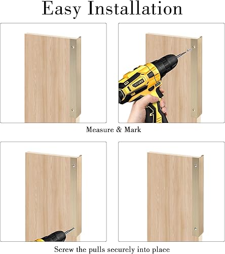 Miniatura 4 de JOOJA Paquete de 10 manijas de estilo moderno para cajones de muebles con borde de dedo, manijas ocultas para cajones de cocina, pomos (7.78