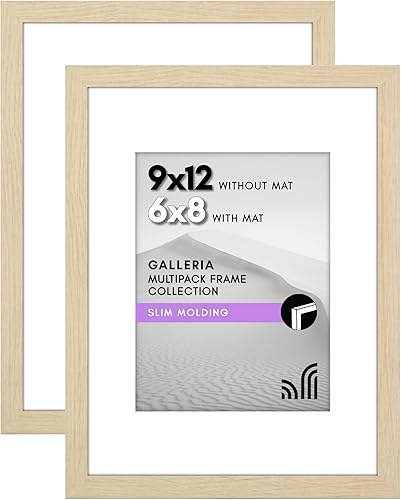 Vista 406 de Americanflat Portarretratos de 8 x 12 pulgadas con plexiglás pulido, juego de 2 portarretratos de 6 x 8 pulgadas con paspartú o para fotos de 8 x 12