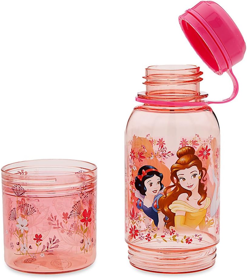 Disney Store Princess Plastic Snack Drink Water Bottle New 2016