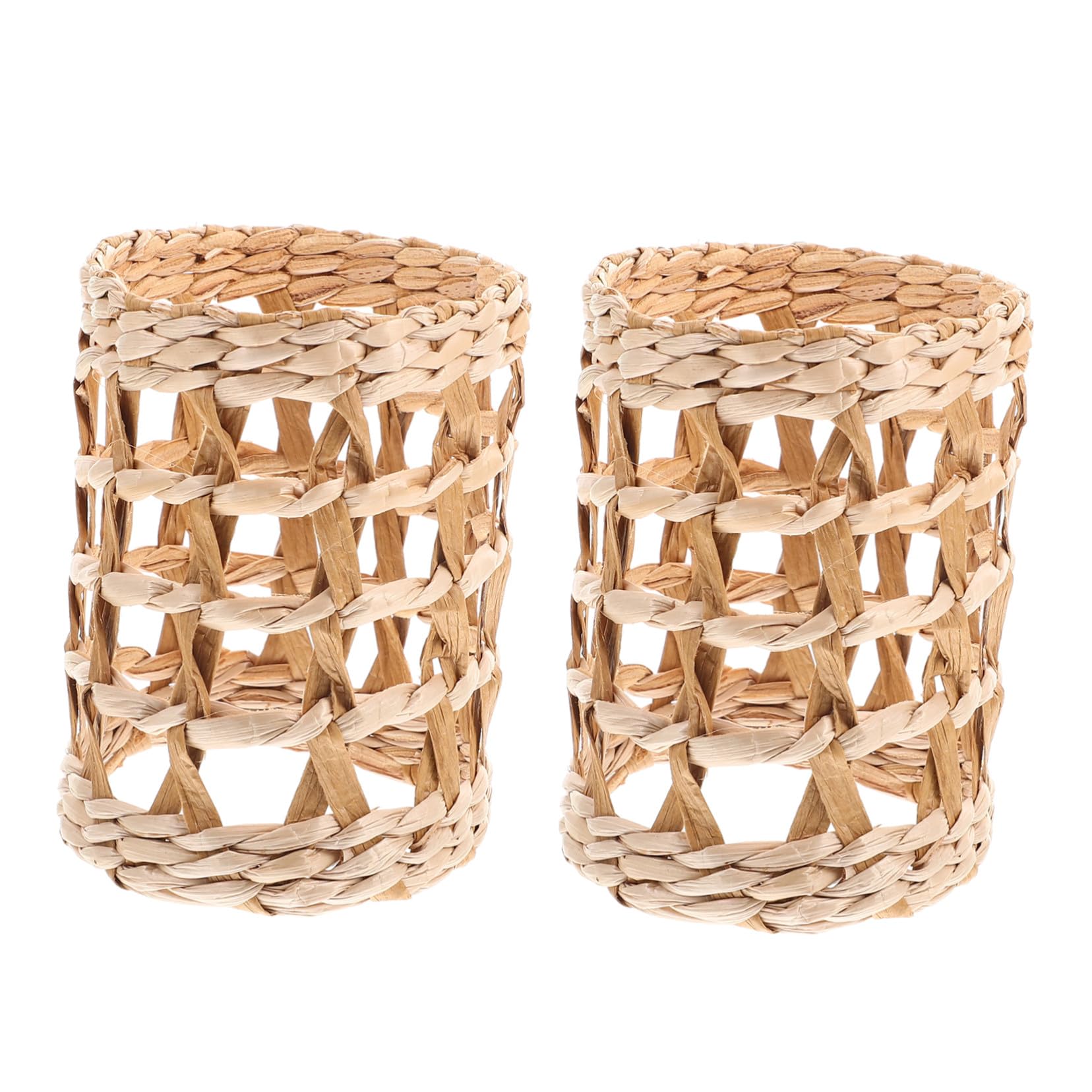 Manchons en paille tressée lot de 2 couvre-tasses isolants pour bouteilles