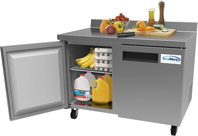 KoolMore RWT-2D-12C Commercial, Refrigerator Double Door, Stainless Steel