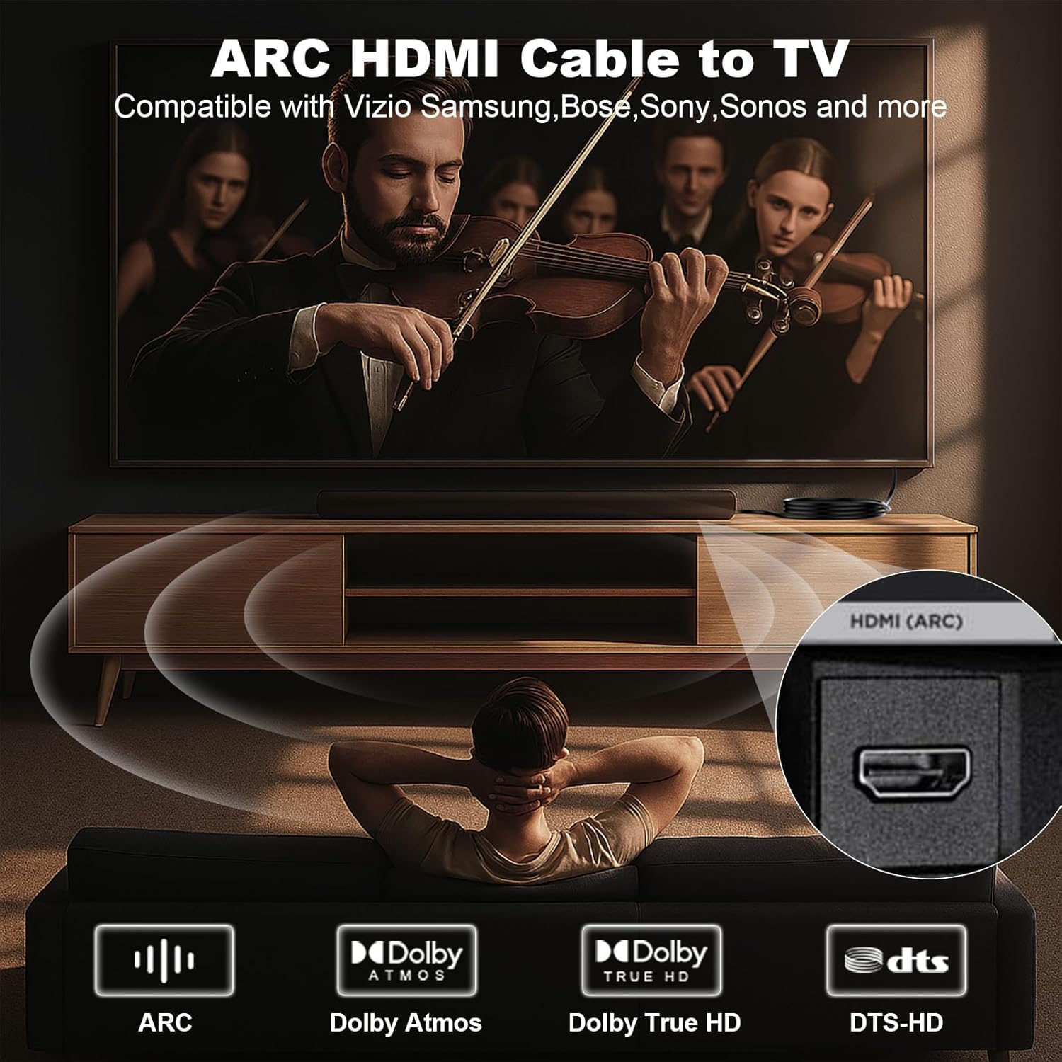 3 FT HDMI Cable 10-Pack, High Speed 4K HDMI 2.0 Cord Pack 3FT, HDMI Computer Monitor TV Cable 4K@60Hz, 2K@120Hz,1080P with Ethernet/ARC, 3D, HDCP 2.2-Compatible with Roku/LG/PS5/Xbox /Switch/Soundbar