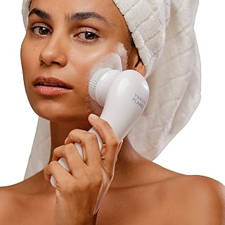 Sponsored Ad - Raedia Handheld Facial Cleansing Brush with 4 Interchangeable Brush Heads by Vanity Planet - Lightweight Da...