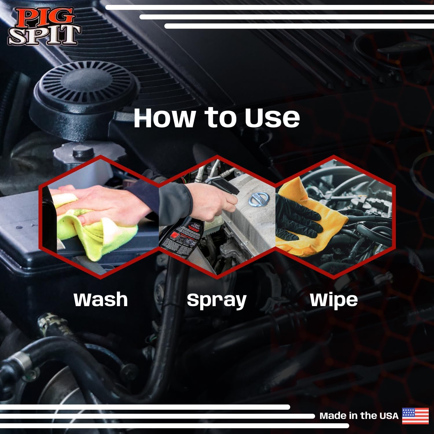 Fast Detail for Use on Motorcycles, Cars, Trucks, RVs, Boats, ATVs, Snow Machines and much more | 16 oz. | 4-Pack