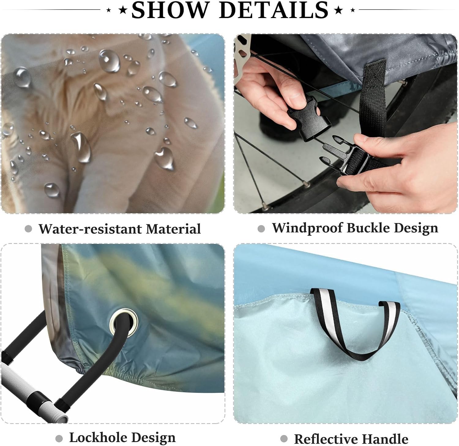 Cute Cat Bike Cover Waterproof Outdoor Storage, Bicycle Cover Rain Sun UV Wind Proof for Mountain Bike,Road Bike,Electric Bike