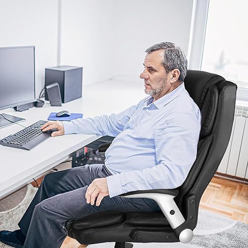 Miniatura 2 de Silla de oficina grande y alta, 600 libras, silla de oficina ejecutiva resistente cómoda con soporte lumbar, asiento ergonómico extra ancho, sillas