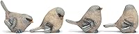 Vista 6 de Raz Soft Blue Textured Bird - Juego de 4 figuras decorativas de mesa de resina de 2 x 2.5 pulgadas