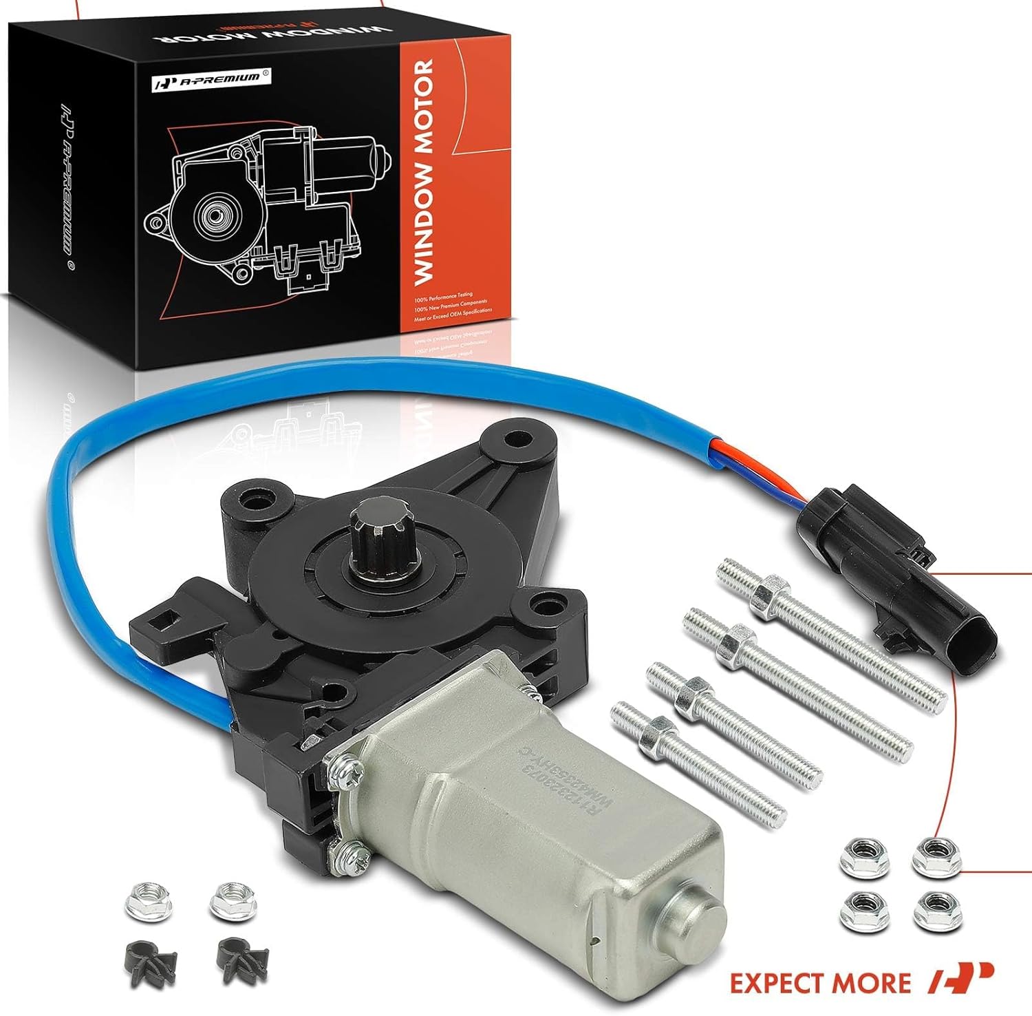 A-Premium Power Window Lift Motor Compatible with Jeep Cherokee 1997-2001 & Dodge Ram 1500 Van 1999-2003, Ram 2500 Van 1999-2003, Ram 3500 Van 1999-2003 & Chrysler Sebring 1996-2006, Replace# 55154960