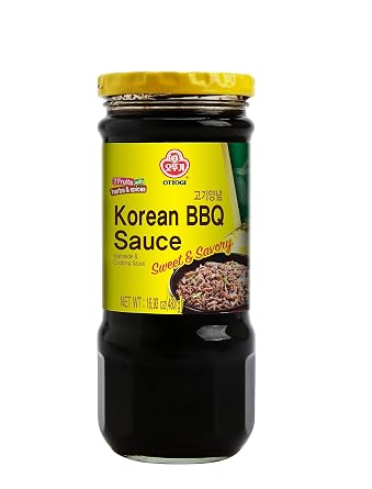 Ottogi Korean BBQ Sauce Sweet & Savory Marinade & Cooking Sauce, 16.93 oz 480g Authentic Korean Flavor for Grilling and Stir-Fry.