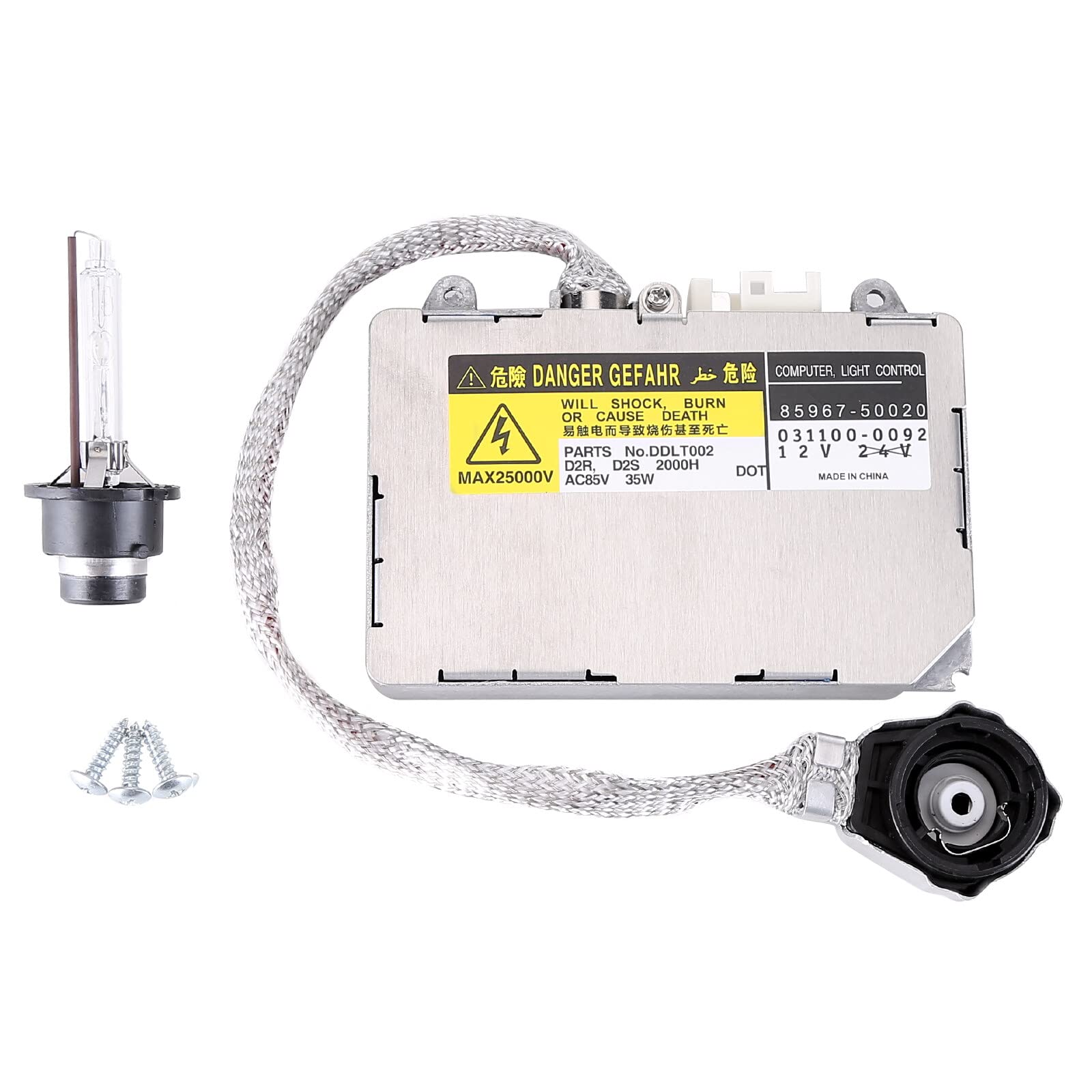 85967-50020 Xenon Hid Ballast Headlight with D2S Bulb Assembly Module Compatible for LEXUS RX350 2007-2009 Xenon HID Headlight Ballast Control Unit with Igniter& D2S Bulb IS300 ES300 LS430 SC430