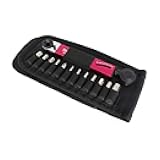 Prestacycle TorqRatchet PRO Wallet Kit – 2–10Nm Torque Wrench & Reversible Ratchet Multi-Tool – Bike Tool Set with 12 Bits – Slim Carry Wallet with Card Pocket – 60Nm Rated