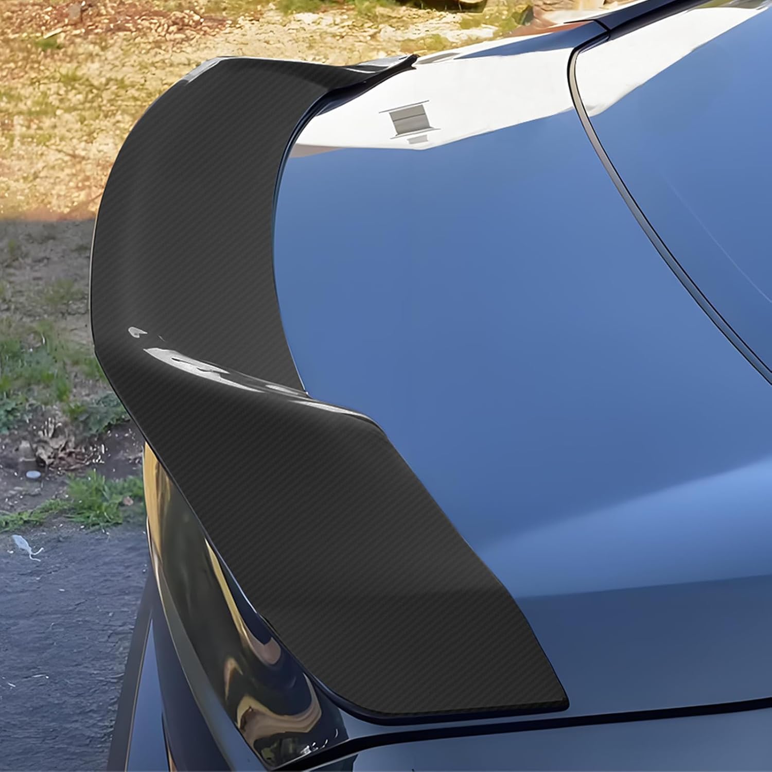 Rear Trunk Lip Spoiler R Style Highkick Wing Compatible with 10th Gen Honda Accord LX/EX/Hybrid Sport/Prime 2018 2019 2020 2021 2022 Sedan Accessories (Carbon Fiber)