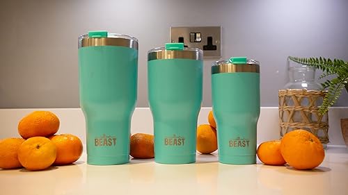Miniatura 4 de Beast Vaso Térmico de 20 oz de Acero Inoxidable con Aislamiento al Vacío para Café y Hielo de Doble Pared Termo de Viaje (Azul Aguamarina)