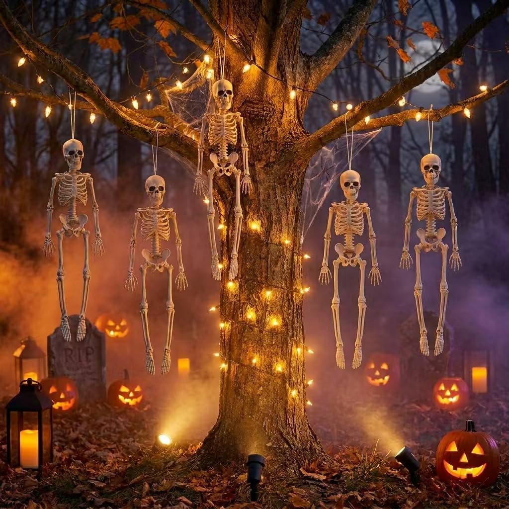 Hanging Small Skeletons for Halloween Decorations: 2PCS 16Inches