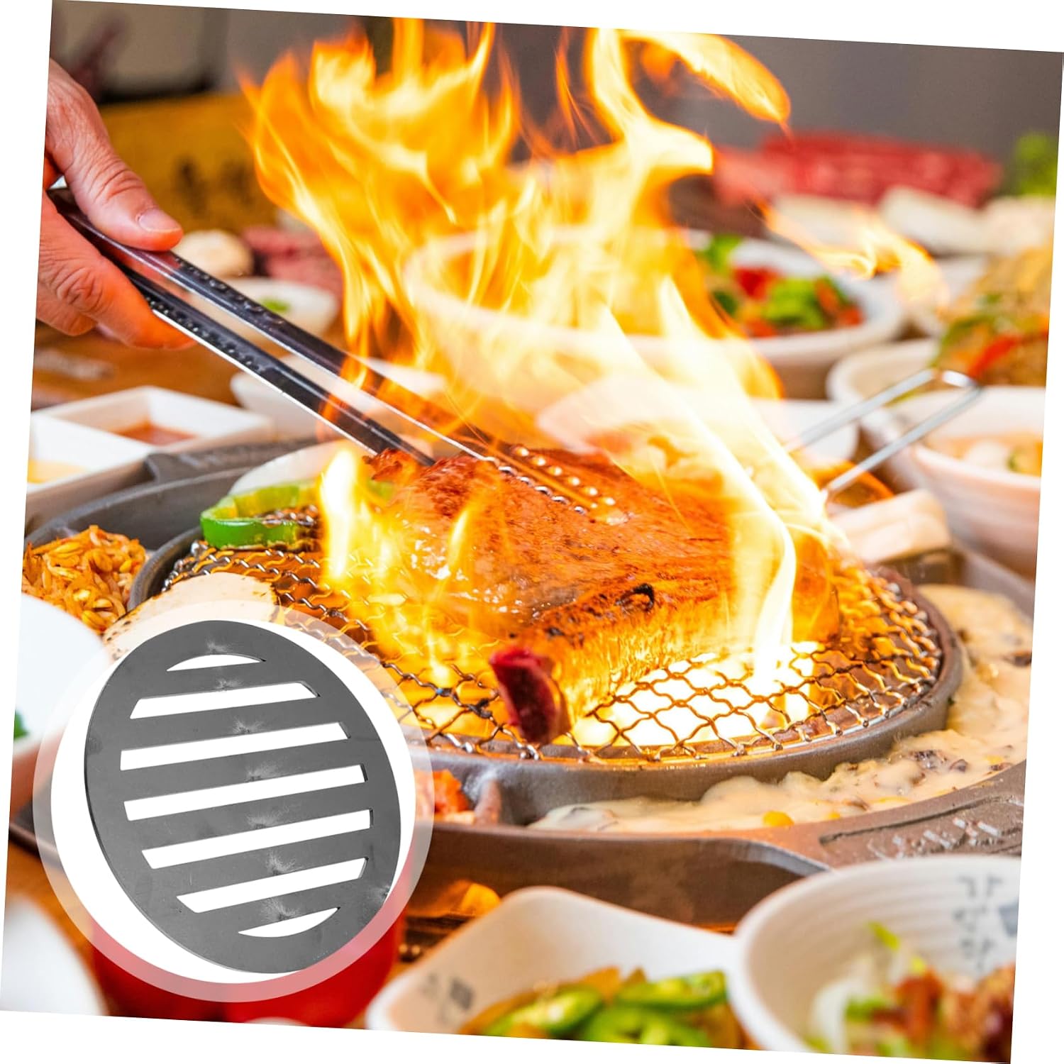 Iron Fire Grate for Charcoal Grill Replacement 145mm