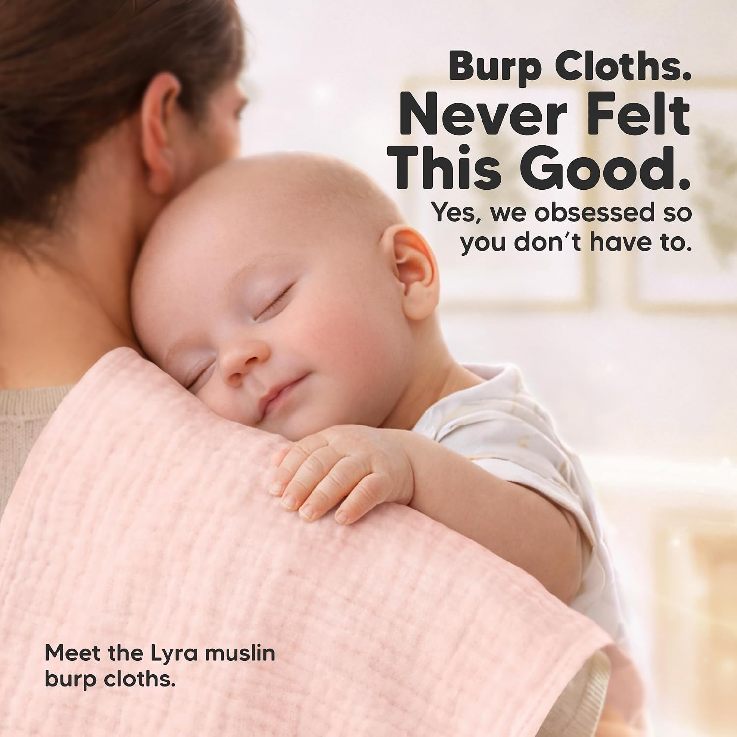 KeaBabies Organic Muslin Burp Cloths Baby Boy, Girl – 10-Pack 100% Cotton Muslin Burping Cloths for Babies, Newborn, 21x10 Large & Absorbent Spit Up Rags, Baby Washcloth, Infant Towels (Cameo)
