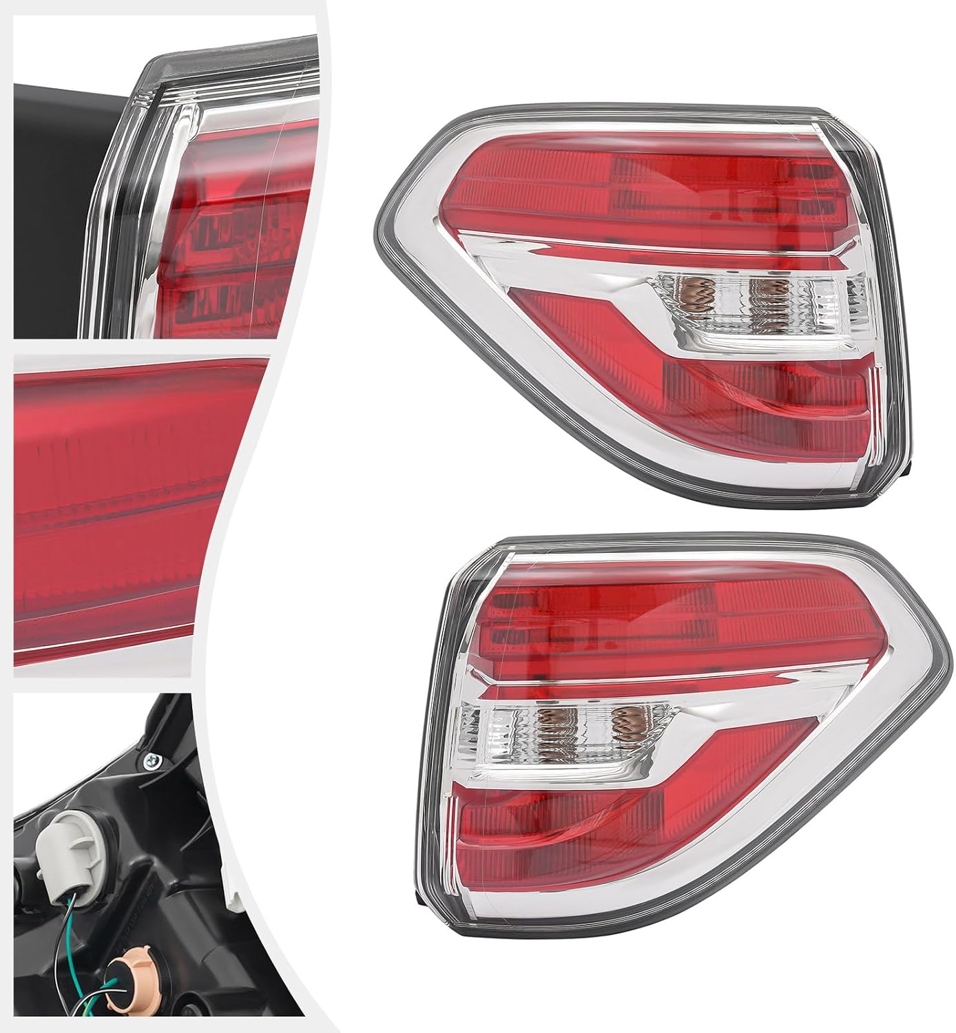 LED Tail Light Assembly Pair for 2017 2018 2019 2020 Nissan Armada Rear Tail Light Lamp Right Passenger and Driver Side OEM 265555ZW0A, 265505ZW0A