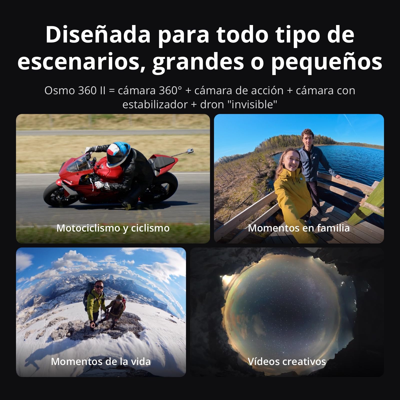 DJI Pack Estándar Osmo 360 II, cámara 8K 360°