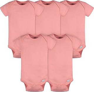 Gerber baby-boys 5 Pack Onesies Multi-packs Bundle Interlock 180 Gsm