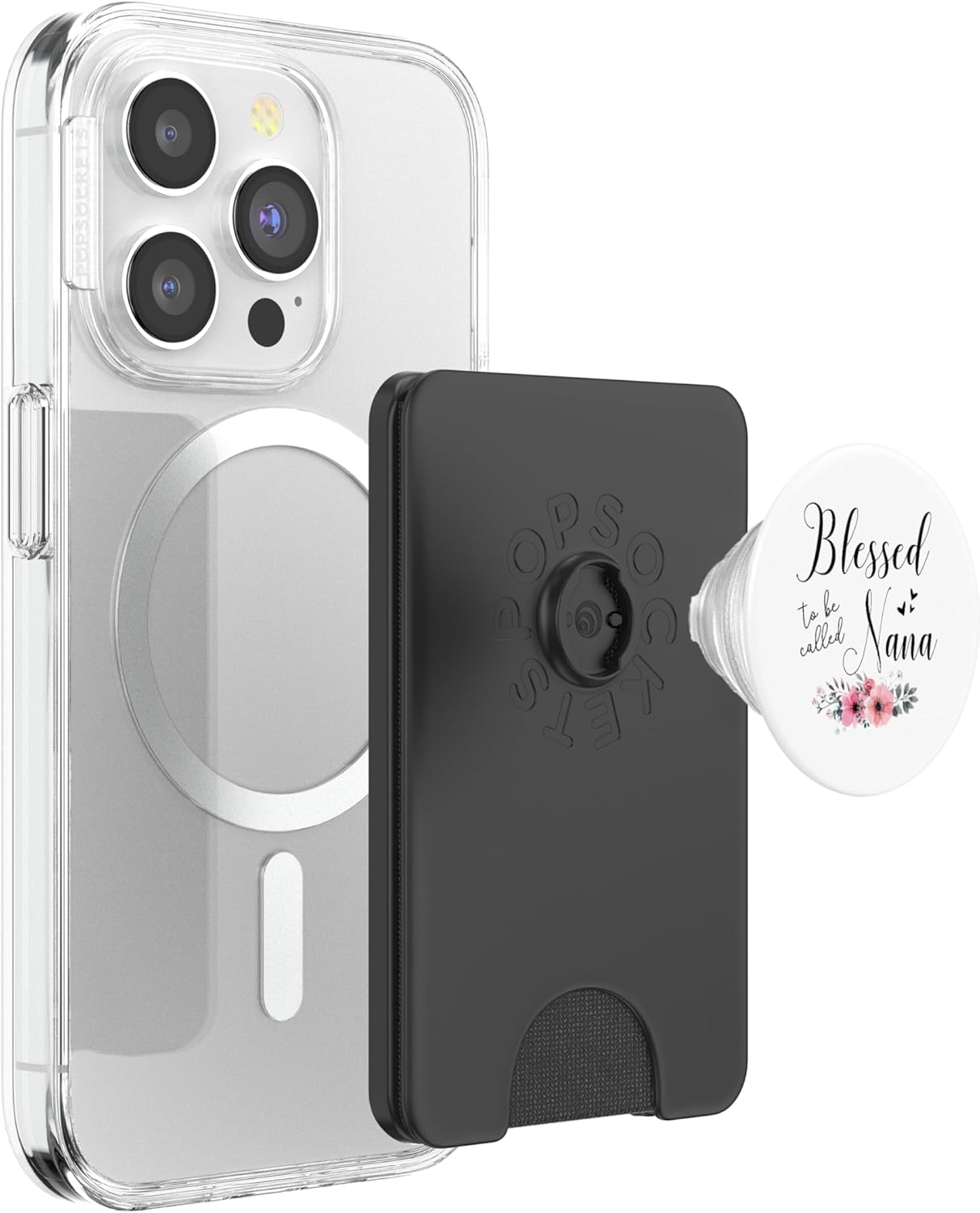 Blessed To Be Nana Grandma Women Christmas Mother's Day PopSockets PopWallet for MagSafe