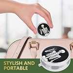 Nipichsha Boîte à pilules, petite boîte à pilule pour la chasse & Pocket, organisateur de médecine de voyage mignon, porte-conteneur de médicaments portatifs pour contenir des vitamines, médicaments, huile de poisson & Supplément, Squelette humaine