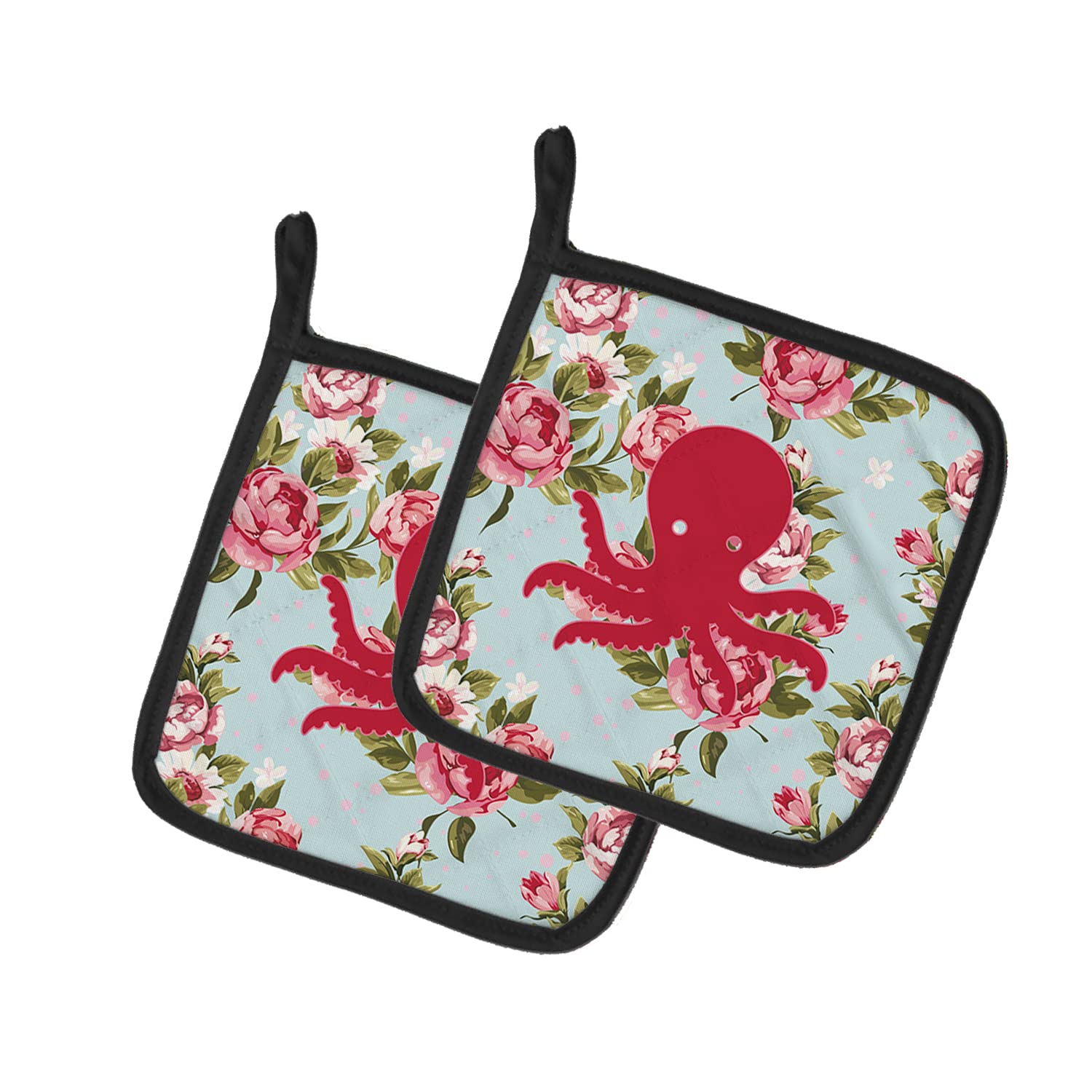 Soportes para ollas de pulpo Caroline's Treasures BB1090-RS-BU-PTHD de tela multicolor