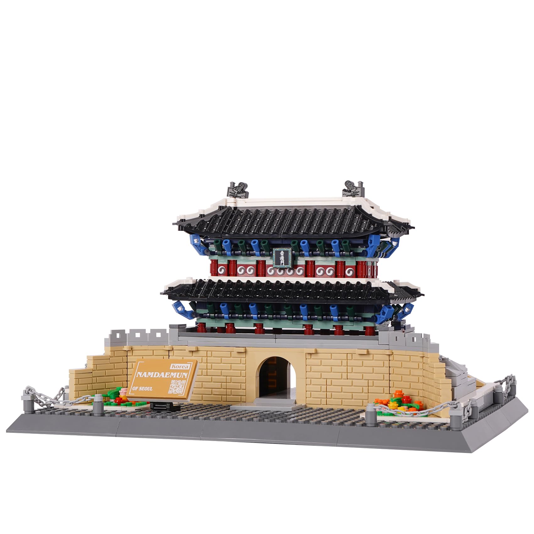 Oichy Architecture Building Toys Classic Sungnyemun Building Model Sets Korean Landmark South Gate Brick Sets for Children and Adults (900pcs)
