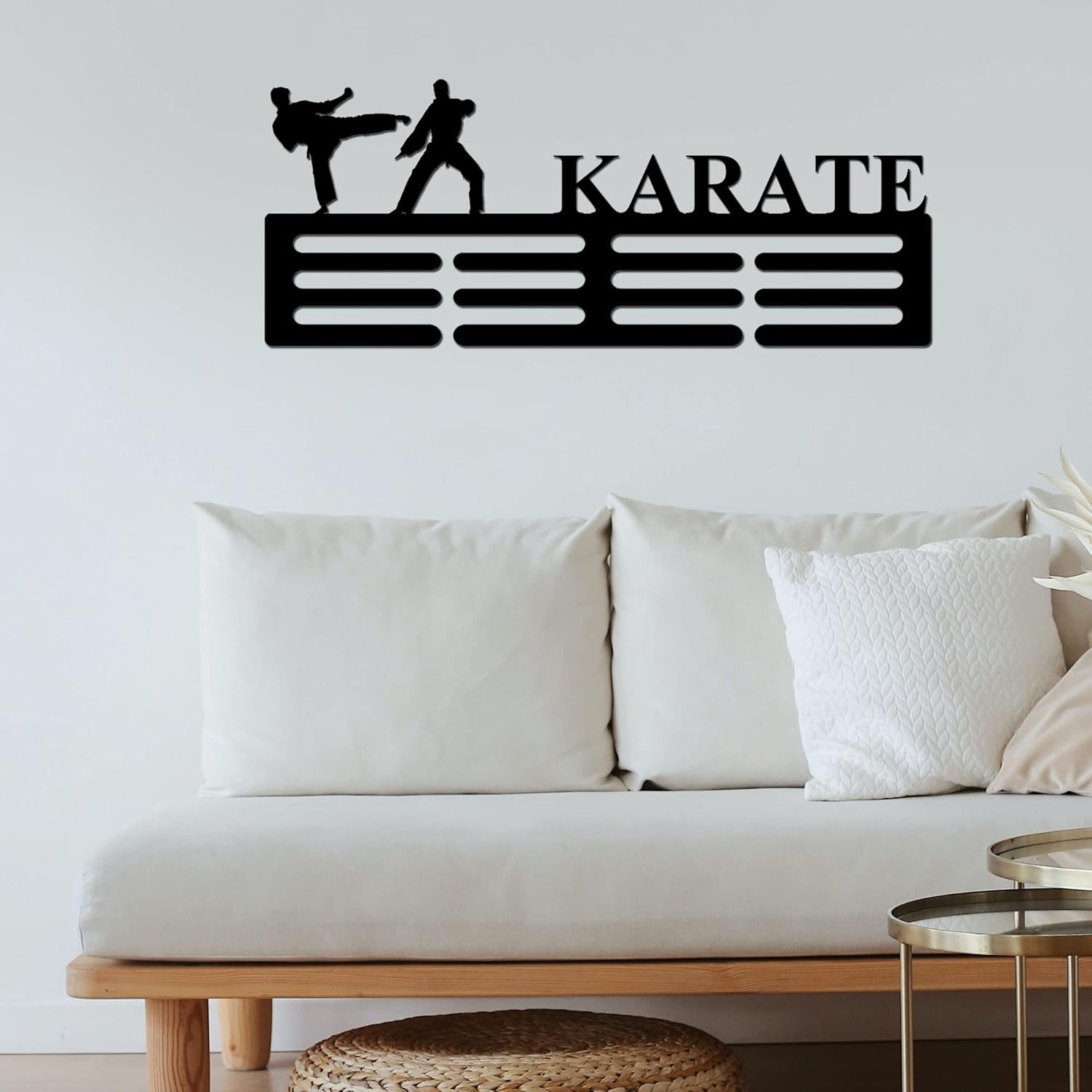 Karate Medal Hanger Karate Medal Holder Personalized Karate Medal Hanger Medal Display Medal Holder with Name Display Rack for Awards 18inch