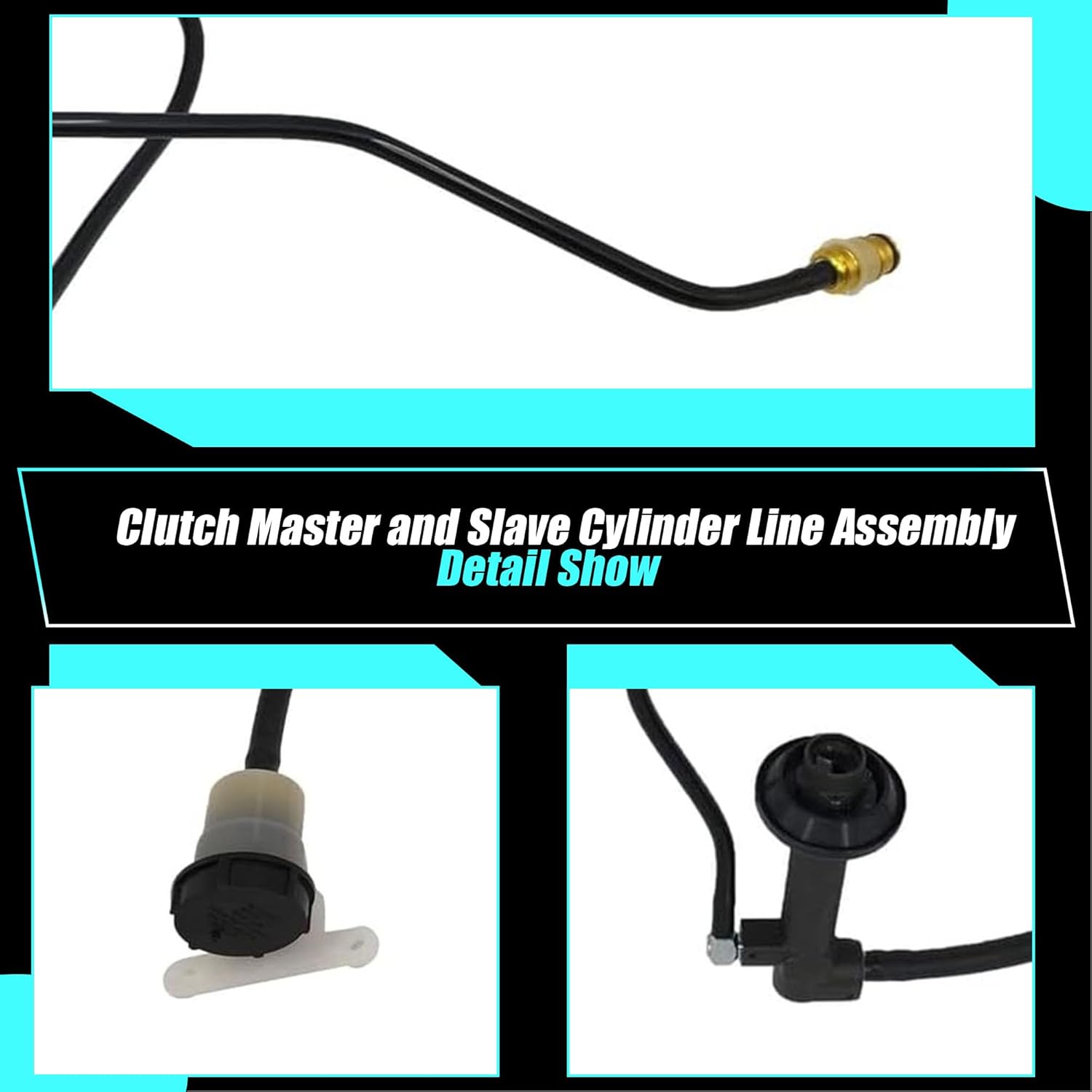 CC649032 Clutch Master Cylinder and Slave Cylinder Line Assembly compatible with Ford Ranger 1995-2011 Mazda B2300 B2500 B3000 B4000 Navajo PM0720
