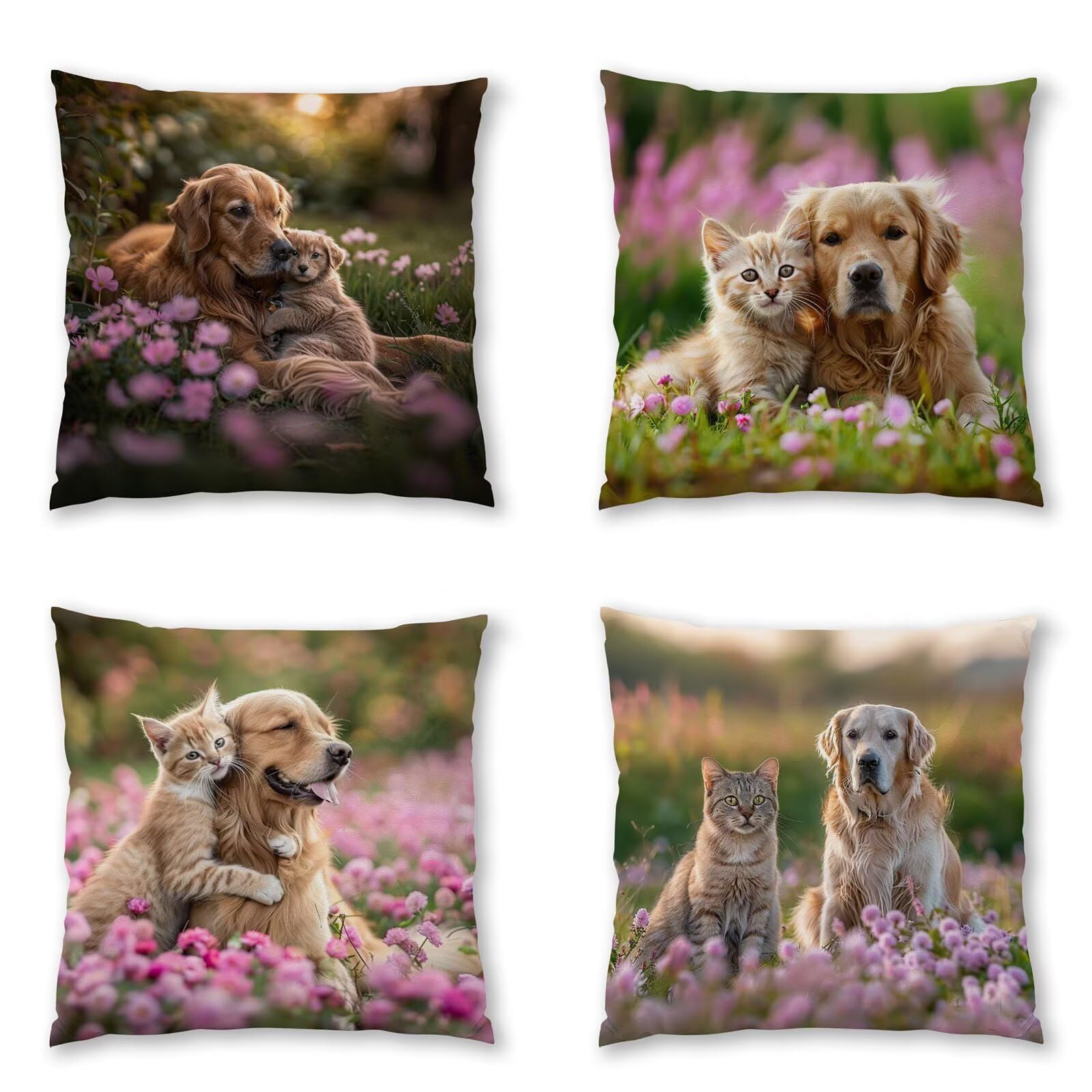Housses de coussin rose 45x45 cm pour décoration de salon et chambre cosy