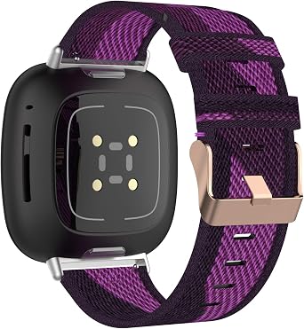 Bands Compatible for Fitbit Versa 4/Versa 3/Sense/Sense 2 Soft Woven Fabric Breathable Accessories Strap Replacement Wristband Women Men for Versa 4 Smart Watch