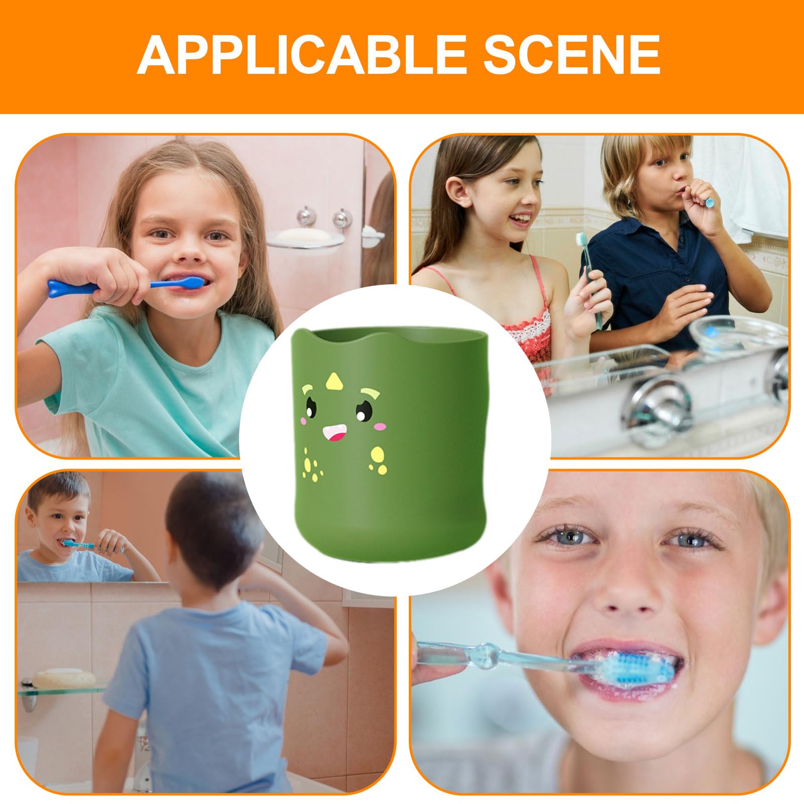 Gobelet à Brosse à Dents Pour Enfant 300 Ml - Motif Dessin Animé - Poignée Ergonomique Incassable
