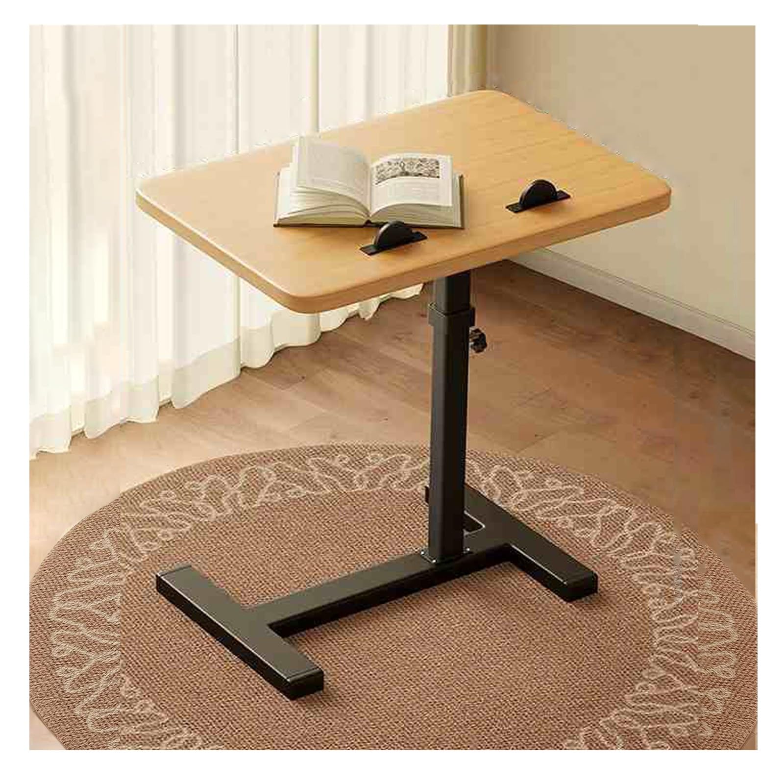 Mesa auxiliar ajustable en forma de C giratoria para evitar dolor de espalda