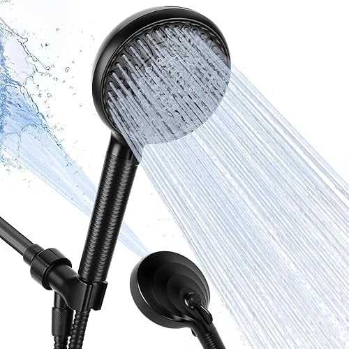 Cabezal de ducha filtrado con mano, 8+2 modos de alta presión con cuentas de filtro de varias etapas para agua dura, suave con la piel y el cabello,