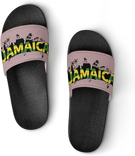 TAIZIYEAH Jamaica Flag Summer Slippers Unisex Beach Shoes Indoor House Slippers 39