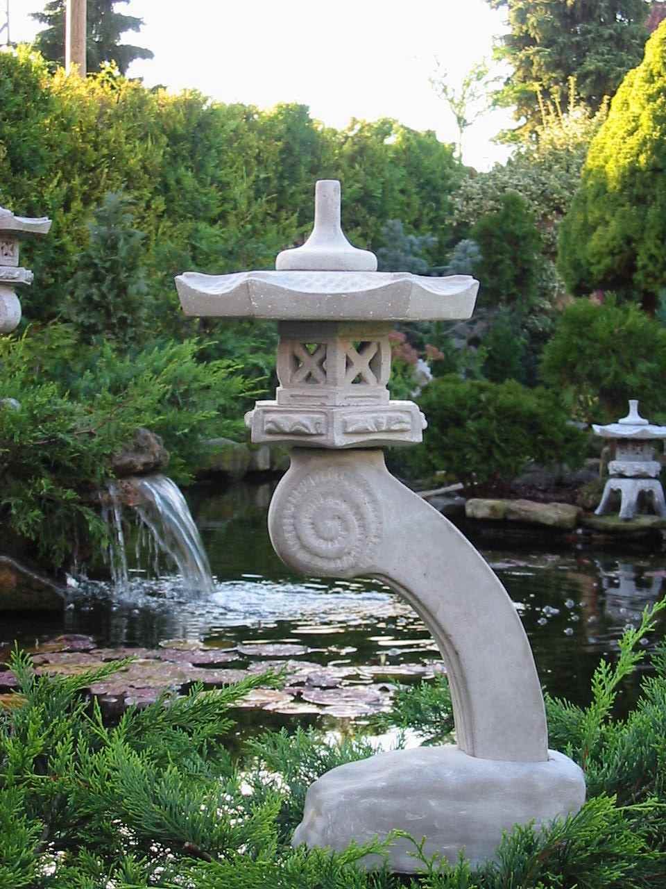 Japanische Steinlaterne Garten Laterne, 3 Stück Pagode + Yukimi + Rankei S | Pagode, Yukimi, Rankei S