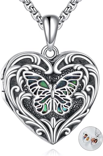 YAFEINI Tree of Life Locket Necklace Sterling Silver Locket Necklace That Holds Pictures Tree of Life Locket Pendant for Women Wife Girlfriend