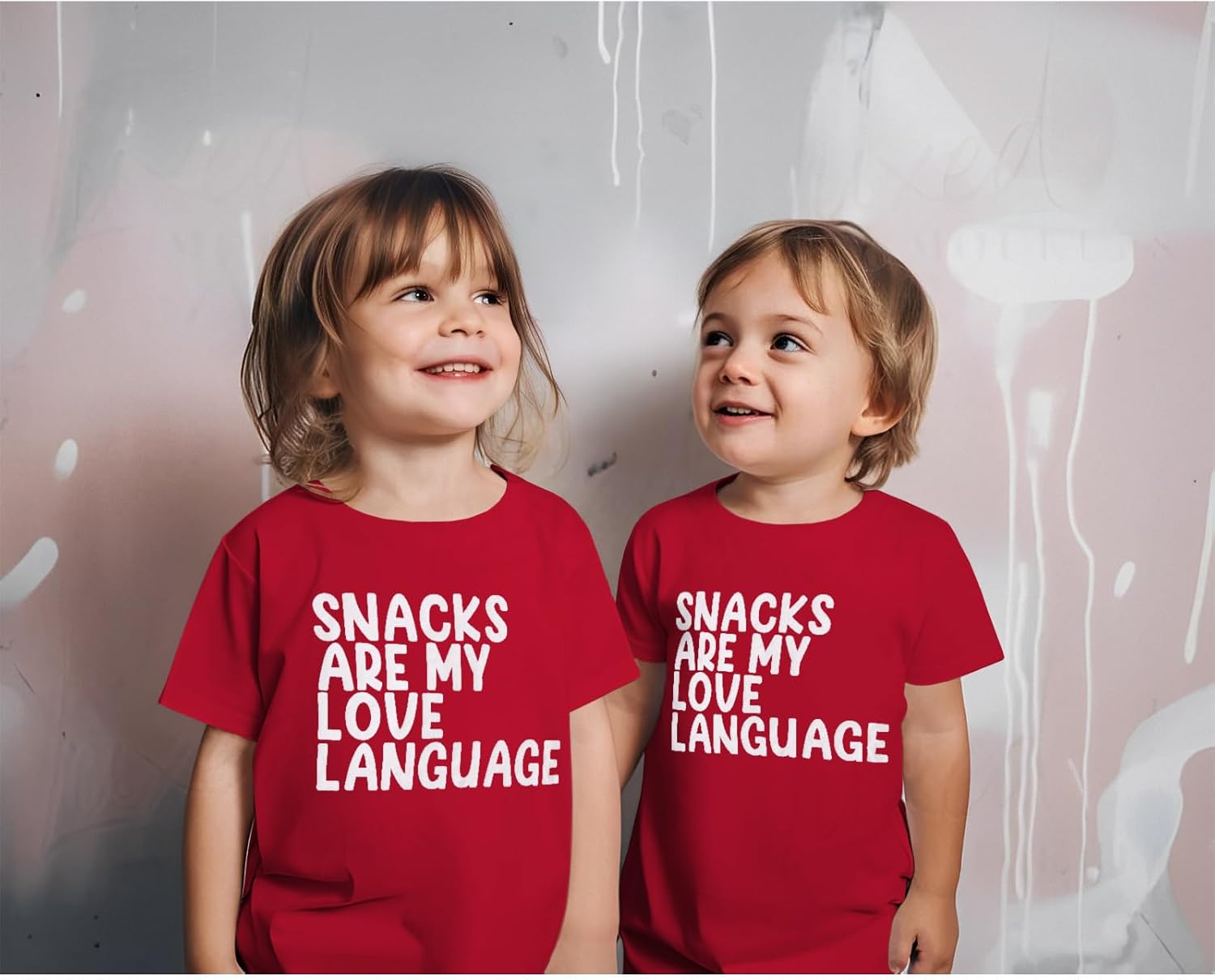 GLIGLITTR Toddler Boy Valentines Day Shirt Snacks are My Love Language Tee image 2