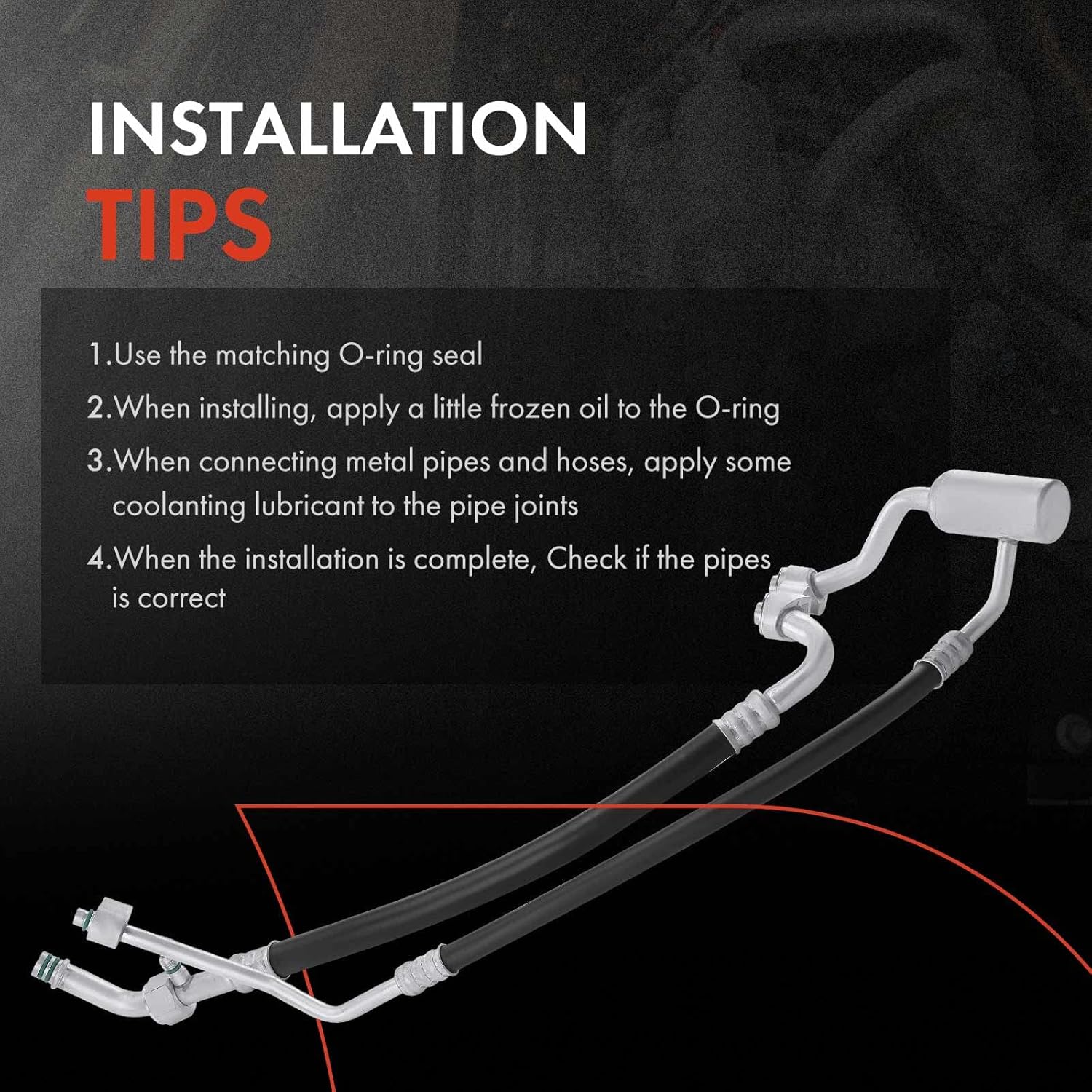 A-Premium A/C Suction Hose & Discharge Line Hose Assembly Compatible with Oldsmobile Aurora, 1995 1996 1997 1998 1999, 4.0L