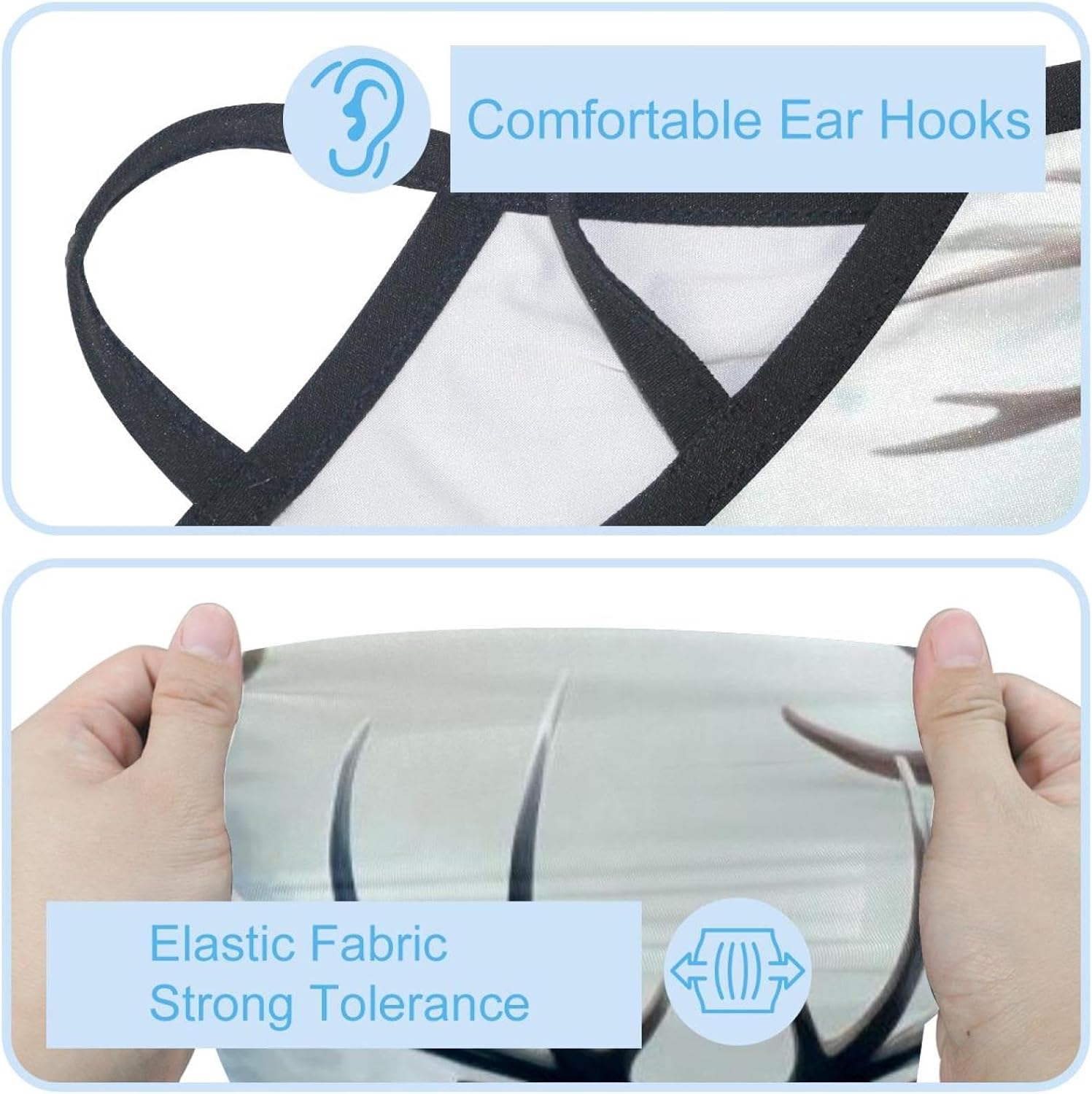 4 Pieces Vintage Christmas Elk UV Protector Scarf, Summer Cooling Neck Gaiter for Men/Women