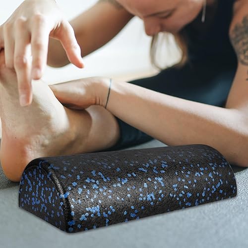 Miniatura 9 de Milisten Rodillo de espuma para masaje muscular de espalda, medio rodillo para yoga, fitness y entrenamiento de equilibrio, diseño cómodo para